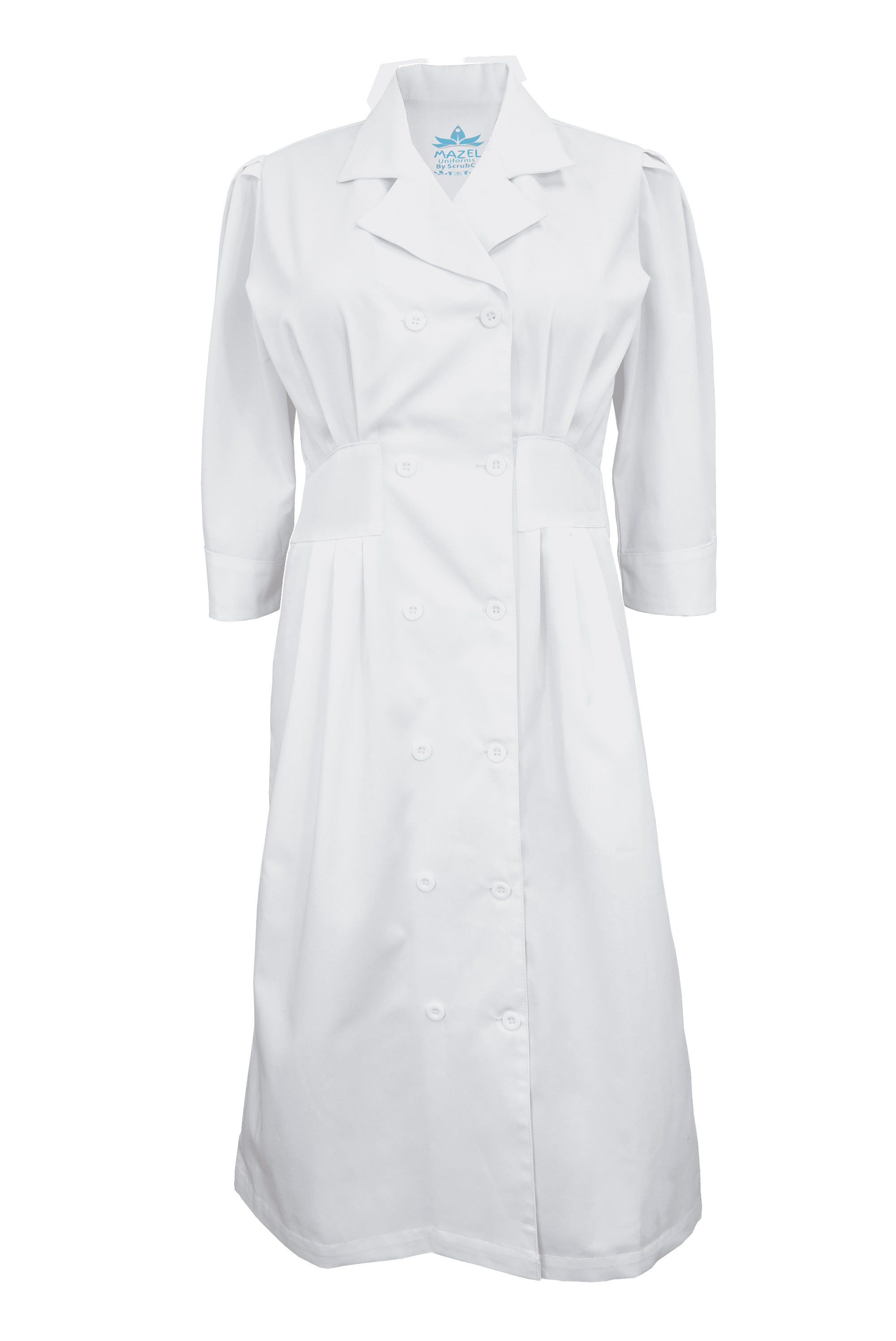 White dress scrubs for on sale pinning