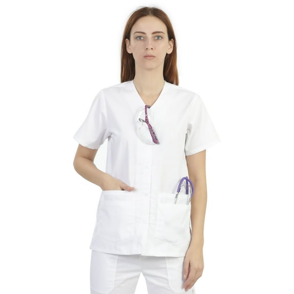 MAZEL UNIFORMS SCRUB TOP FOR WOMEN WITH SNAP CLOSURE