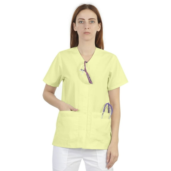 MAZEL UNIFORMS SCRUB TOP FOR WOMEN WITH SNAP CLOSURE