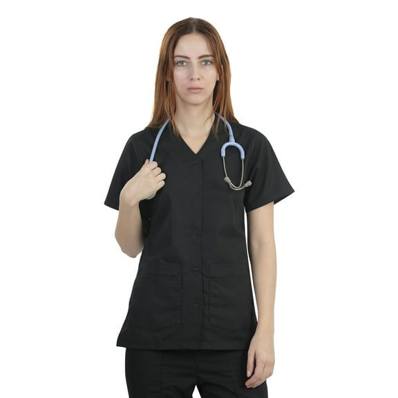 MAZEL UNIFORMS SCRUB TOP FOR WOMEN WITH SNAP CLOSURE