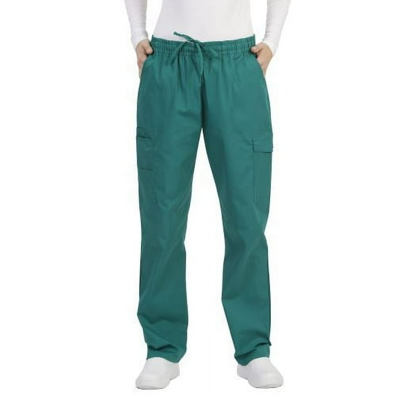 MAZEL UNIFORMS UNISEX ELASTIC WAIST SCRUB PANTS WITH CARGO POCKETS- REGULAR + PETITE + TALL