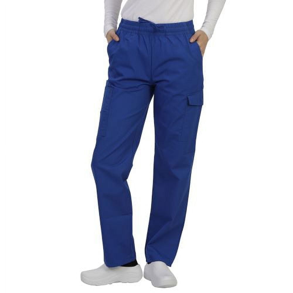 MAZEL UNIFORMS UNISEX ELASTIC WAIST SCRUB PANTS WITH CARGO POCKETS MAZEL UNIFORMS UNISEX ELASTIC WAIST SCRUB PANTS WITH CARGO POCKETS