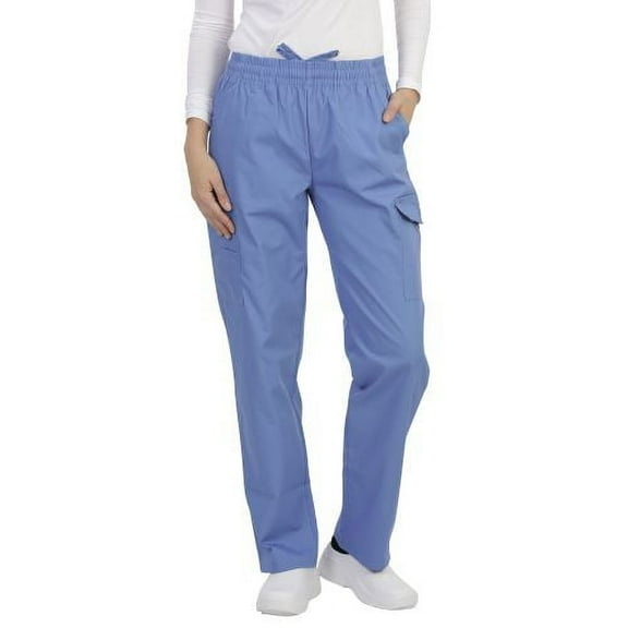 MAZEL UNIFORMS UNISEX ELASTIC WAIST SCRUB PANTS WITH CARGO POCKETS- REGULAR PETITE TALL
