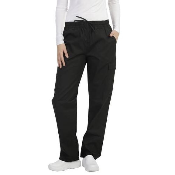 MAZEL UNIFORMS UNISEX ELASTIC WAIST SCRUB PANTS WITH CARGO POCKETS- REGULAR + PETITE + TALL