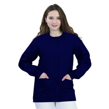 MAZEL UNIFORMS WOMENS SCRUB JACKET WITH KNIT SLEEVES