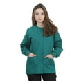 thumbnail image 1 of Mazel Uniforms Knit Cuffs 2-Pocket Snap-Front Scrub Jacket (Women's), 1 of 1