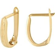 MAZZERI 14K Gold Huggie Hoop Earrings - Classic Small Diamond Cut Hinged Huggies For Women and Men