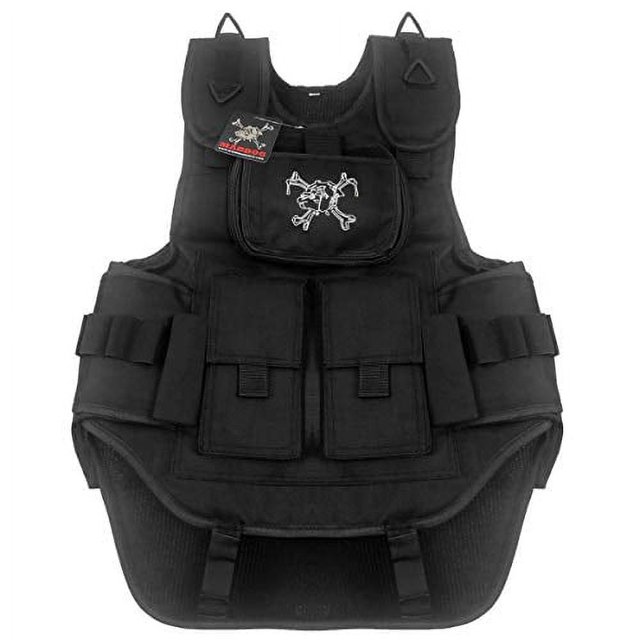 MAddog Sports Tactical Paintball Harness Vest (Stealth Black)