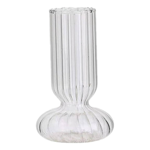 MArt Glass Bulb Vase Tall Clear 1 Count