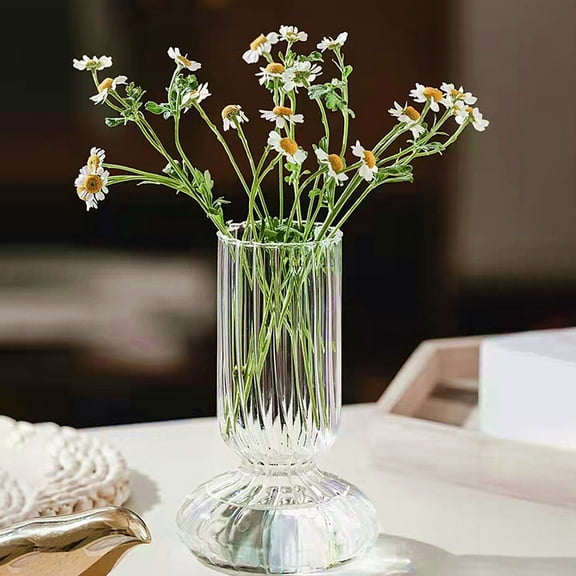MArt Glass Bulb Vase Tall Clear 1 Count
