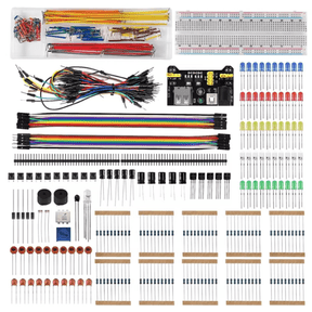 MB-102 830-Point Breadboard Kit for Arduino UNO R3, Beginner Electronics Component Starter Set in Box