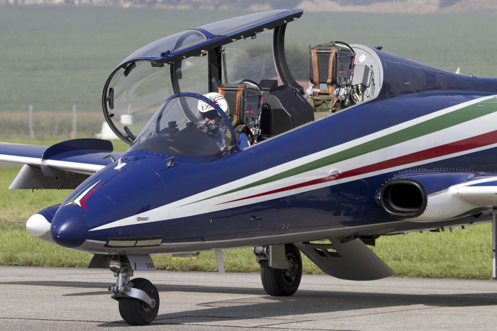 MB-339APAN of the Frecce Tricolori Italian aerobatic team Canvas Art - Luca NicolottiStocktrek Images (34 x 23)