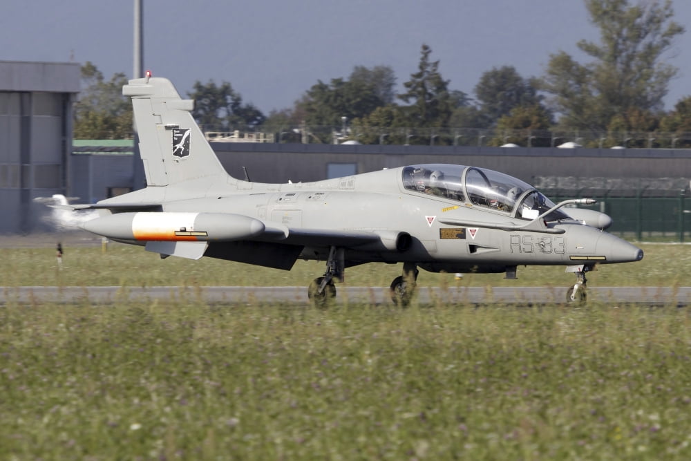 MB-339CD of the Italian Air Force Flight Test Unit Canvas Art - Luca NicolottiStocktrek Images (17 x 12)