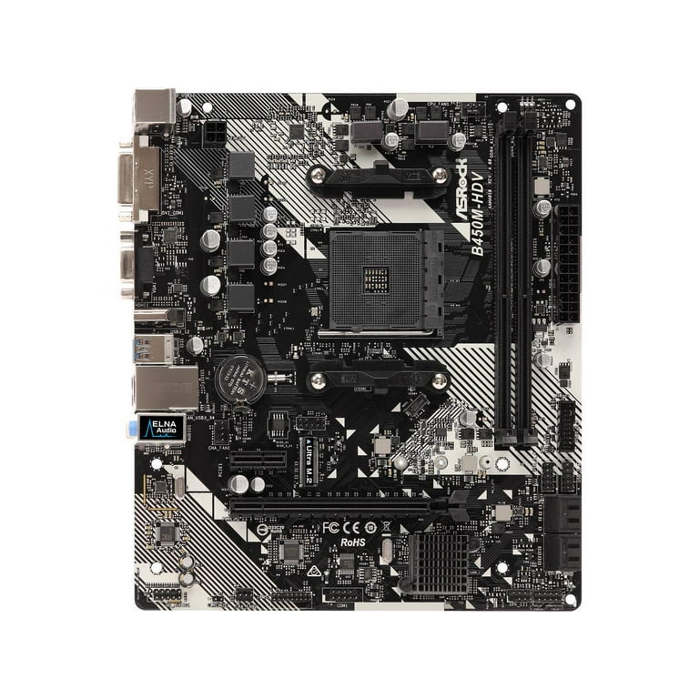 ASRock B450M-HDV R4.0 AM4 AMD Promontory B450 SATA 6Gb/s Micro ATX