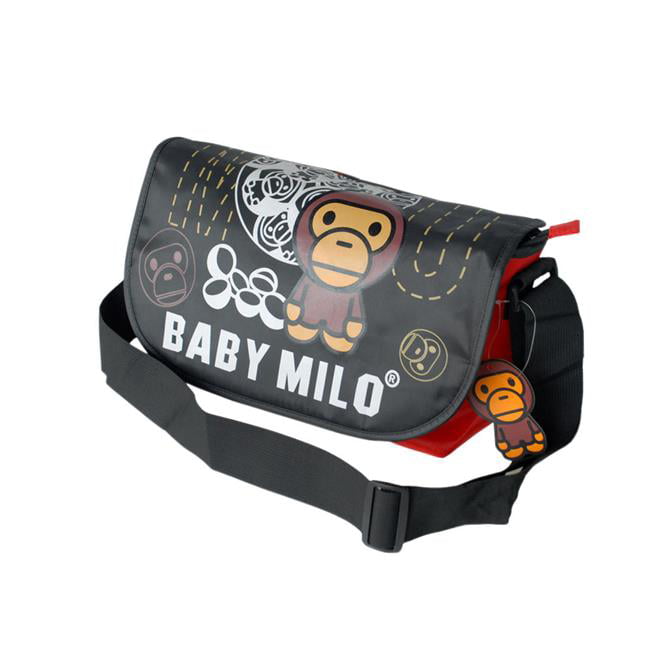 MB-B6019-3-RED Baby Milo - Black Multi-Purposes Messenger Bag & Shoulder  Bag Black
