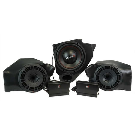 MB Quart - Polaris RZR (2014-current) 3 Speaker 800W Stage 3 Audio System - Integrates with Ride Command - Black