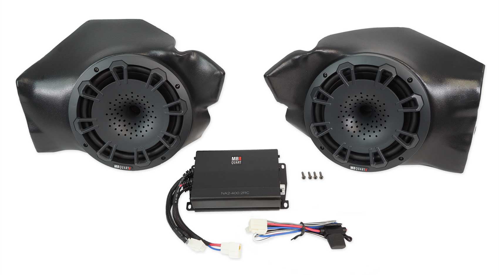 MB QUART MBQRPOD2 8" Kick Panel Speakers+Amp for Select Polaris RZR