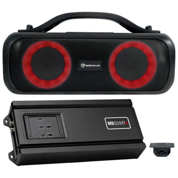 MB QUART RA1-750.1 750w Mono Amplifier 1-Ohm Car Audio Amp and Bluetooth Speaker