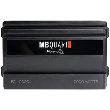MB Quart - Formula 2000W Class D Digital Mono MOSFET Amplifier with Variable Low-Pass Crossover - Black