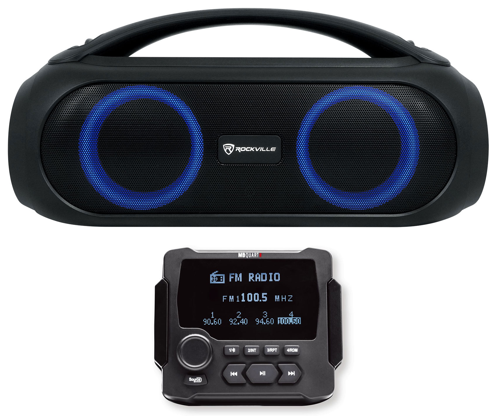 MB Quart GMRLCD Marine/Boat Stereo Bluetooth AM/FM Radio Receiver+Free Boombox