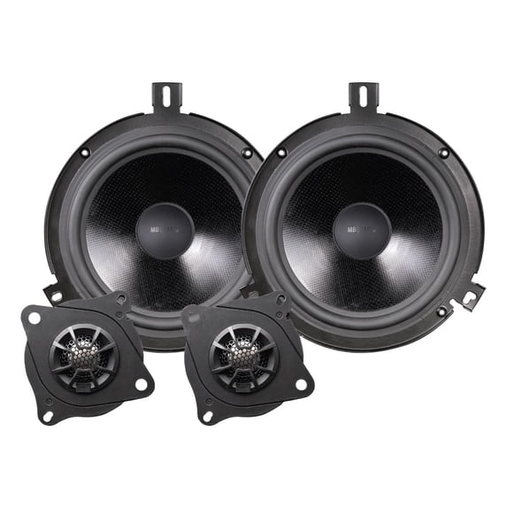 MB Quart JS1-216JK Jeep Wrangler JK (2007-2018) Tuned Audio Package - 6.5" Convertible Speaker System, Front/Rear Upgrade, Titanium Dome Tweeters, Easy Plug-and-Play Installation
