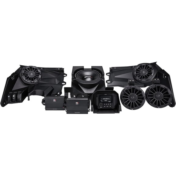 MB Quart MBQX-STG5-1 X3 Radio, Speakers, Rear Cans, Sub, Amps,Black