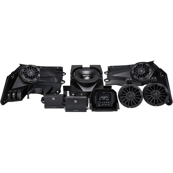 MB Quart MBQX-STG5-1 X3 Radio, Speakers, Rear Cans, Sub, Amps,Black