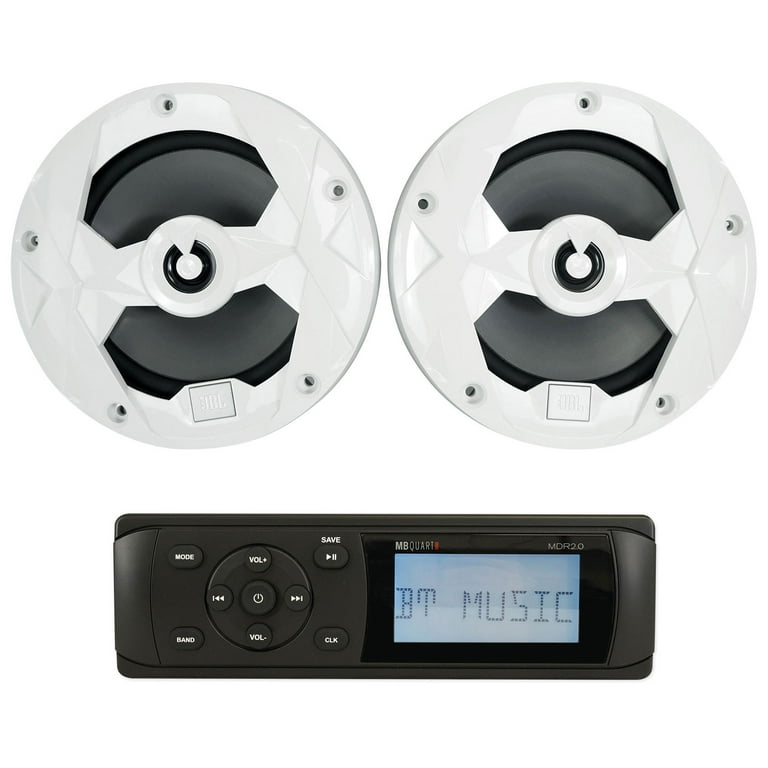 MB Quart Marine/Boat Bluetooth/USB Receiver+(2) White JBL