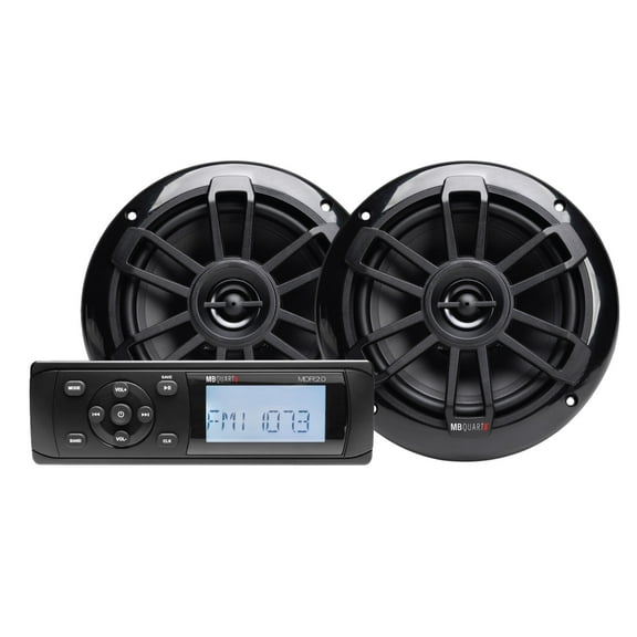 MB Quart MDR2.0S2B Marine Receiver 6.5" 160w Speakers in Black