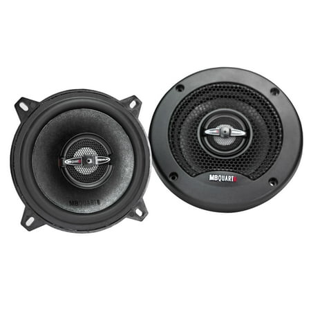 MB Quart - Premium 5-1/4" 2-Way Car Speakers with Aerated Paper Cones (Pair) - Black