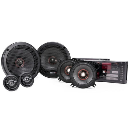 MB Quart - 6.5" 3-Way Car Speakers with Aerated Paper Cones (Pair) - Black