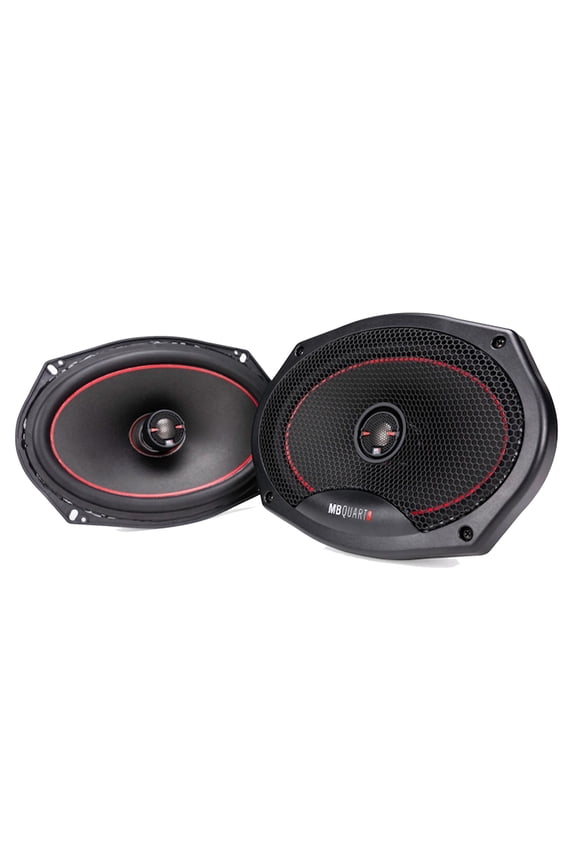 MB Quart RK1-169 Reference Car Speakers (Black, Pair) 6x9 Inch Coaxial Speaker System, 200 Watt, 2-Way Car Audio, 4 OHMS (Grills Included)