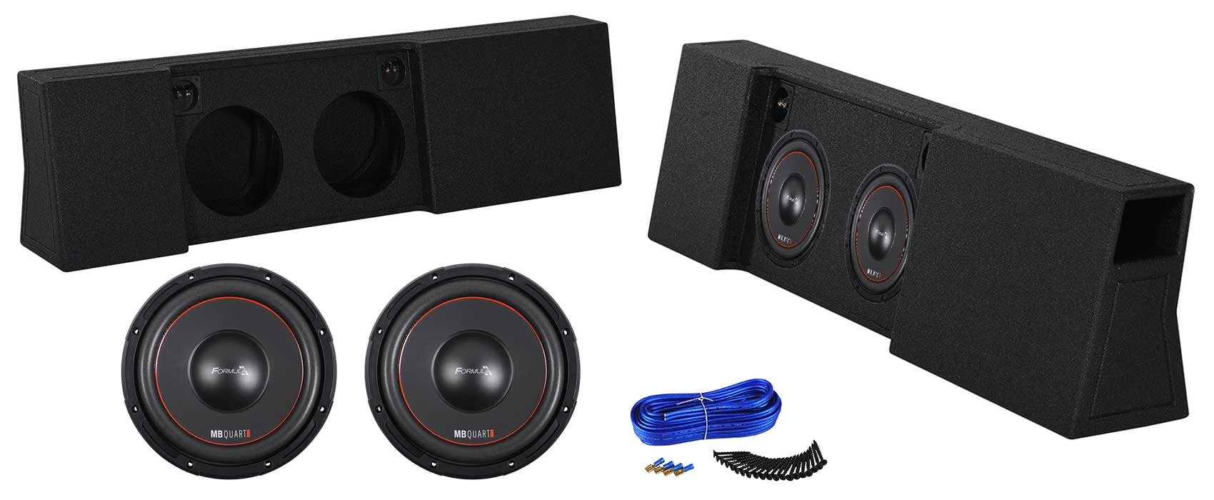 Braucht Man Für The Crew 2 Ps Plus MB Quart Subwoofers+Box for 09-17 Ford F150 Super Crew+2017 F250/350