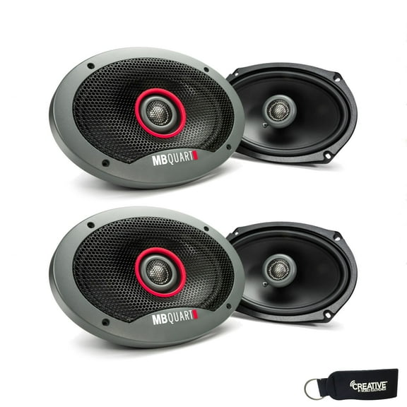 MB Quart - Two Pairs Of Formula 6 X 9 Inch 2-Way Coaxial Car Speakers - FKB169