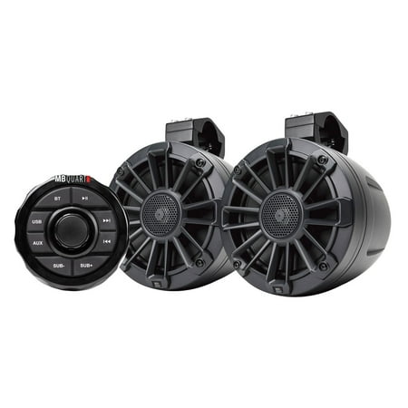 MB Quart - Universal UTV Tuned 6-1/2" 2-Way Speaker System with Composite Polypropylene Cones (Pair) - Black