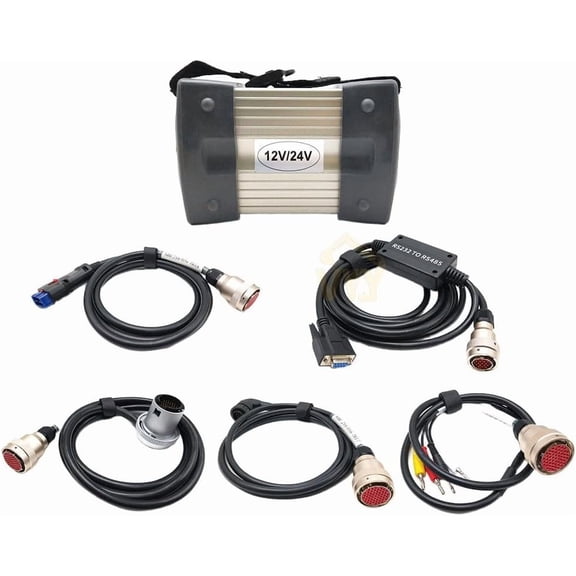 MB Star C3 SD Connect Multiplexer with 5 Cables 12V & 24V Cars and Trucks Heavy Duty Auto OBDII Scanner Diagnostic Tools
