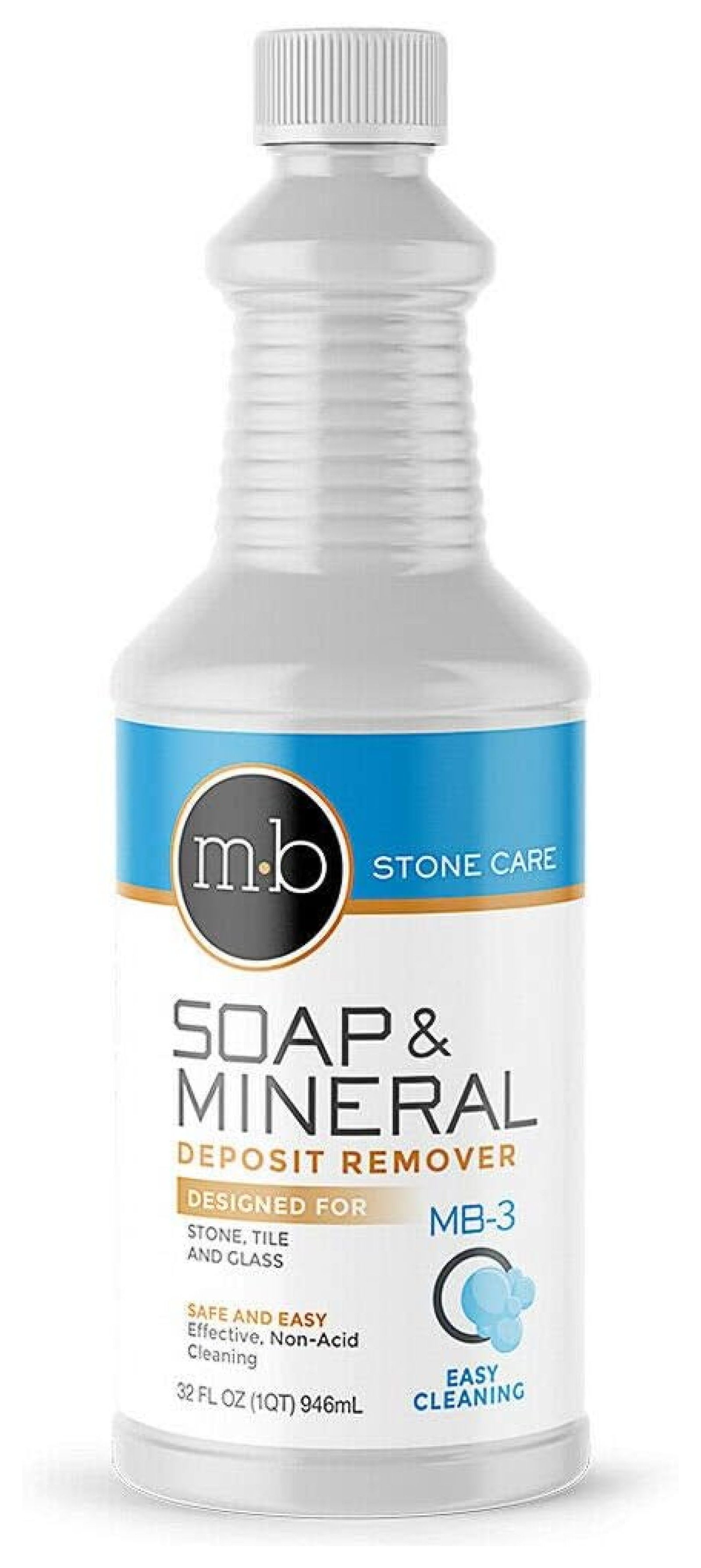 MB Stone Care MB3 Soap, Mineral Deposit & Grout Film Remover For