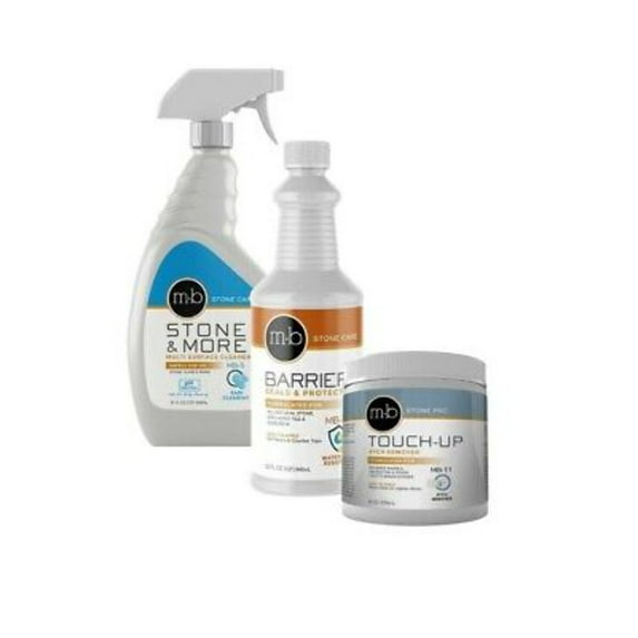 MB Stone Care Polish Seal Kit for Natural Stones (MB-5 (RTU), MB-24 (RTU), MB11 (8oz.) )