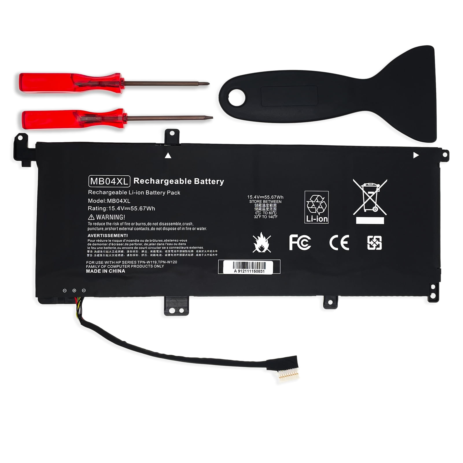 Batterie K KYUER MB04XL HSTNN-UB6X Pour HP Envy X360 M6-AQ M6-AR 15-AQ 15-AR - 15.4V 3470mAh