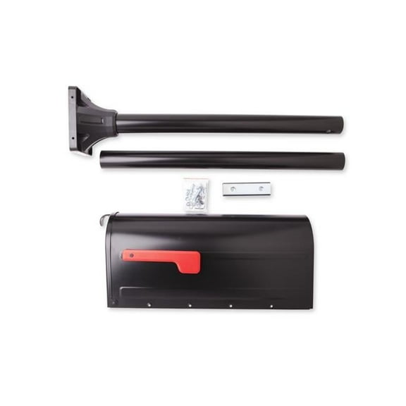 MB1 Post Mount Mailbox & Ground Post Kit - Black - Medium