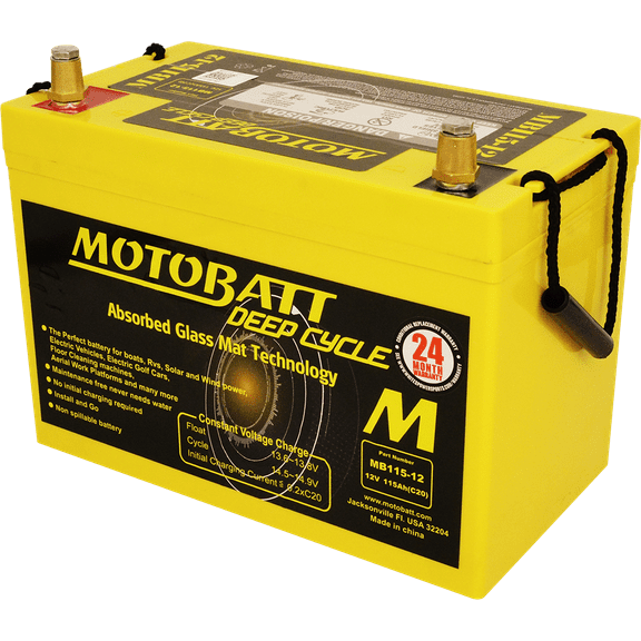 MB115-12 Motobatt 12V Deep Cycle AGM Battery