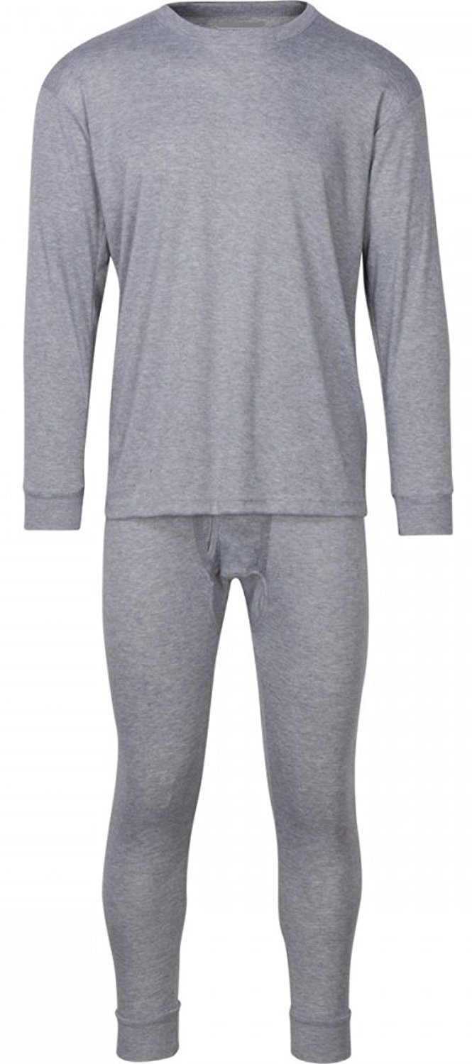 MB55 Mens Thermal Heavy Duty Warm Cotton Long Johns 2 Piece Set XL 42 44 Grey Walmart