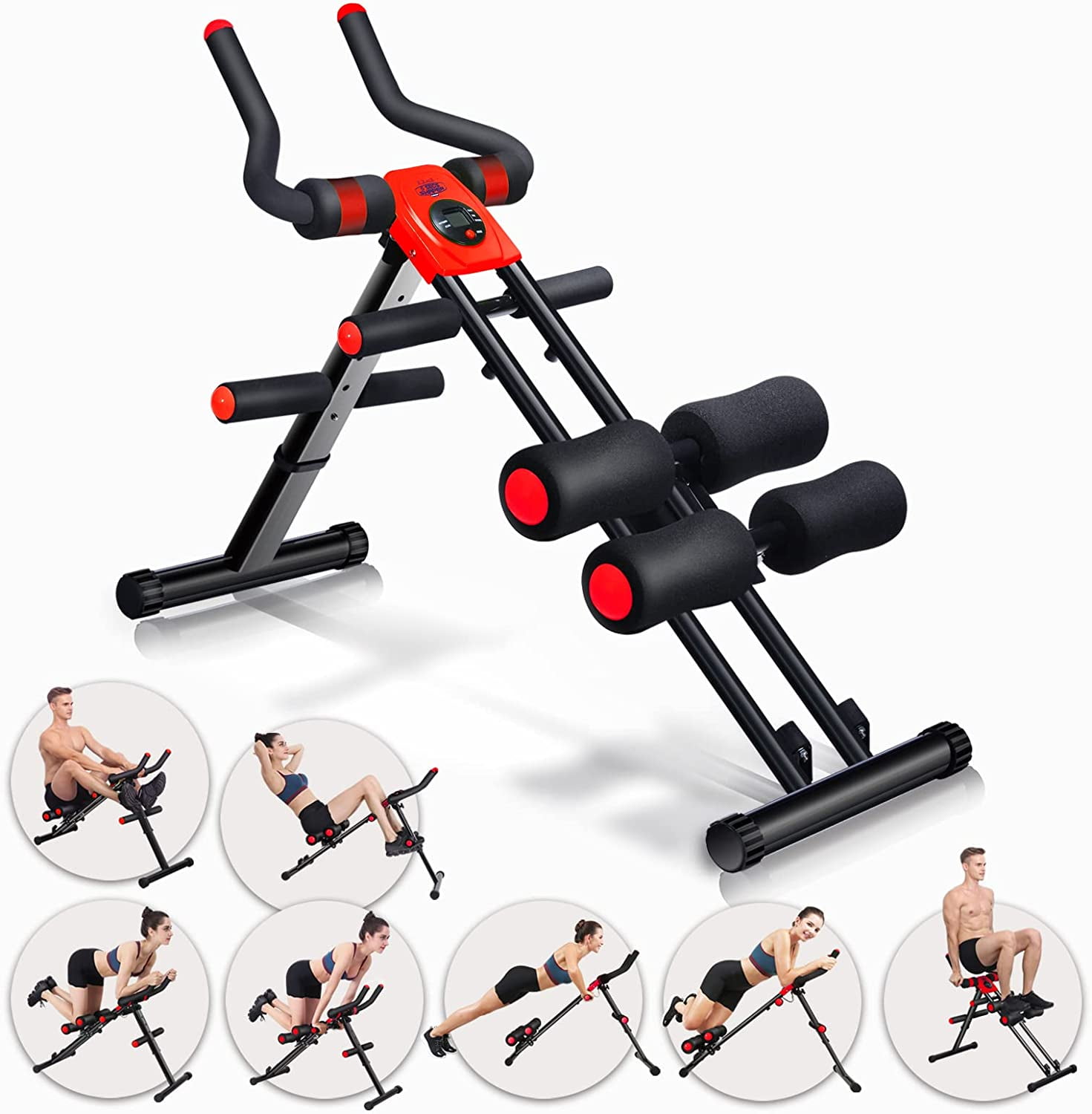 MBB Multifunction Home Gym Equipment,Ab Machine,Height Adjustable Ab  Trainer,Workout Machine,Thighs,Buttocks Shaper,Abdominal,Leg and Arm  Exercises 