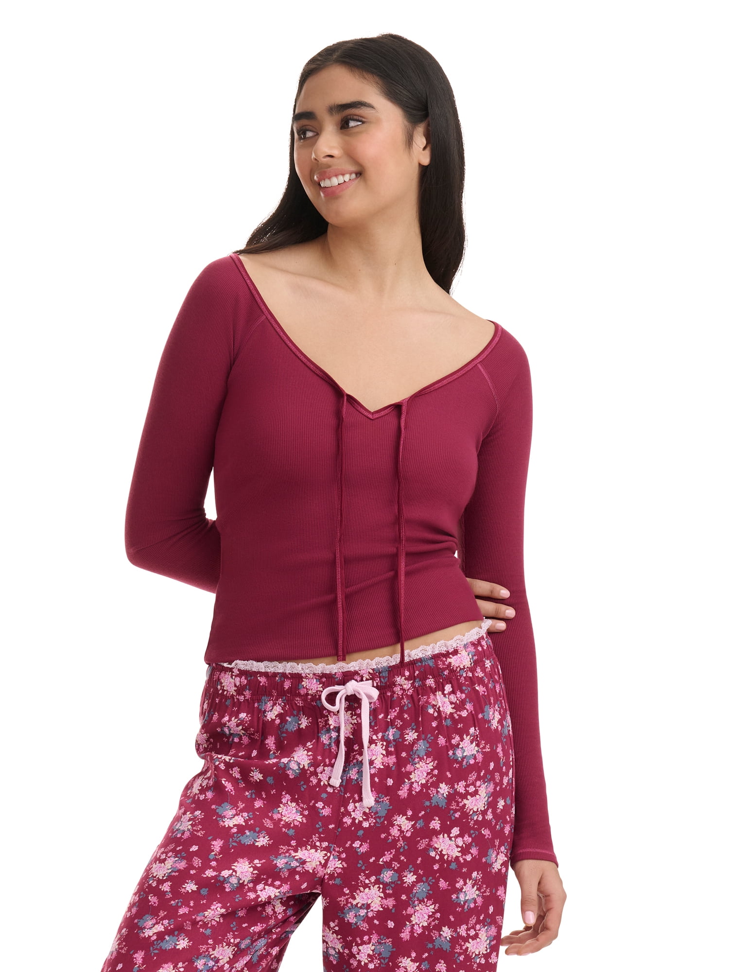 Mills by Millie Bobby Brown Women's Sleep Long Sleeve Top, Sizes XS-XXXL