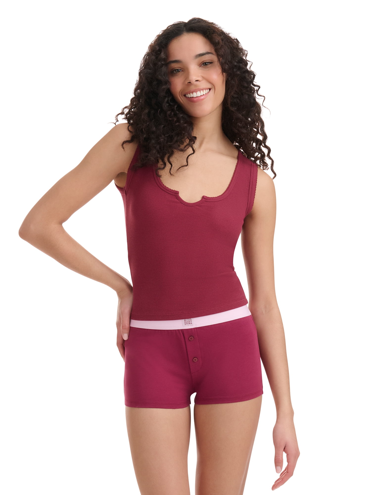 Mills by Millie Bobby Brown Women's Sleep Split Neck Tank, Sizes XS-XXXL