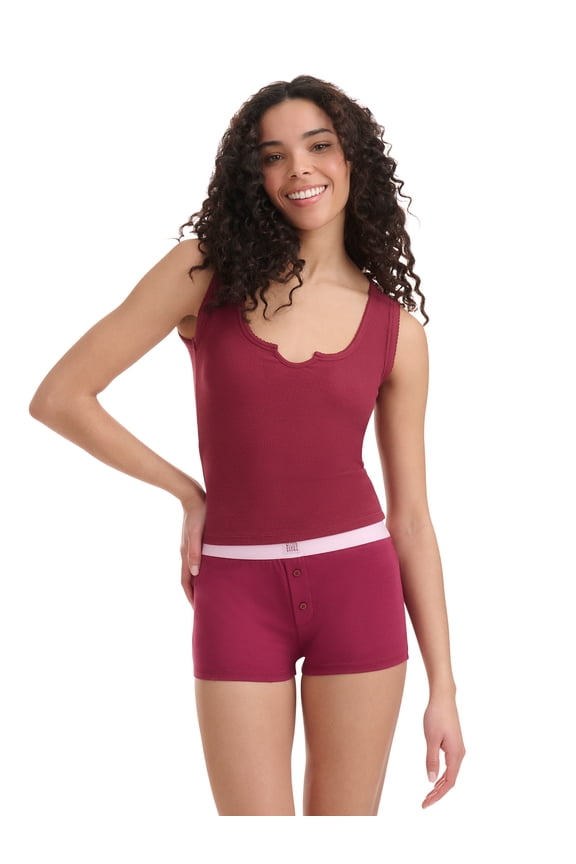 Women's Sleep Split Neck Tank, Sizes XS-XXXL