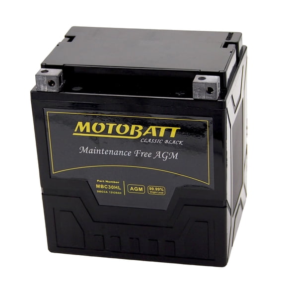 MBC30HL Motobatt Classic Black AGM FA Battery HD Terminal Block