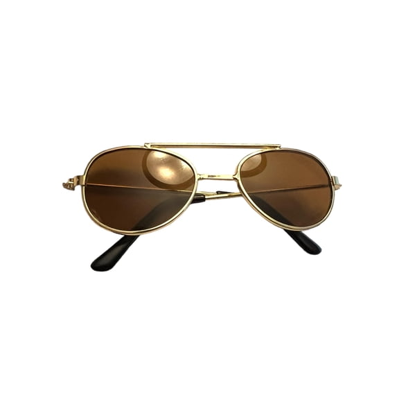 MBD 18 Inch Doll Glasses- Gold Frame Sunglasses in a Retro Design for 18 Inch Dolls