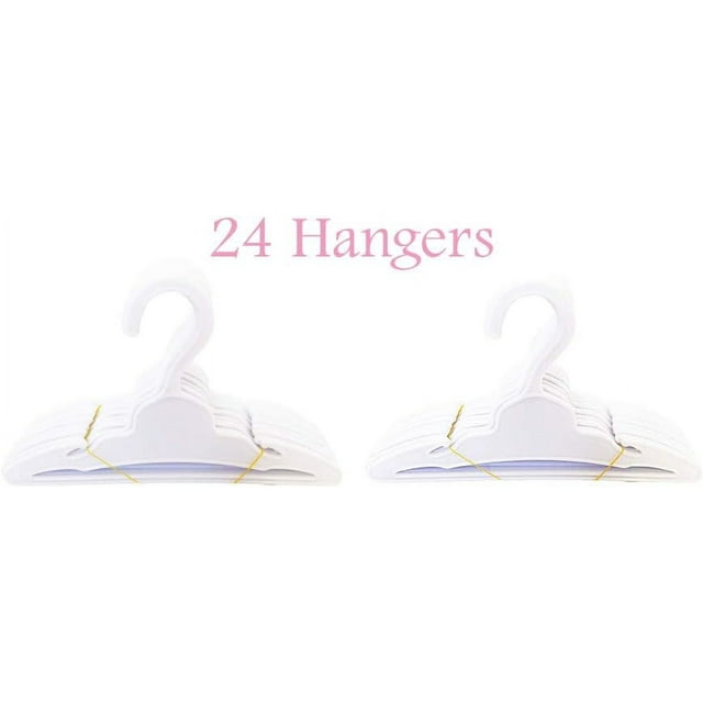 MBD 24 White Hangers Fits 18 Inch Doll Clothes Doll Clothes Hangers