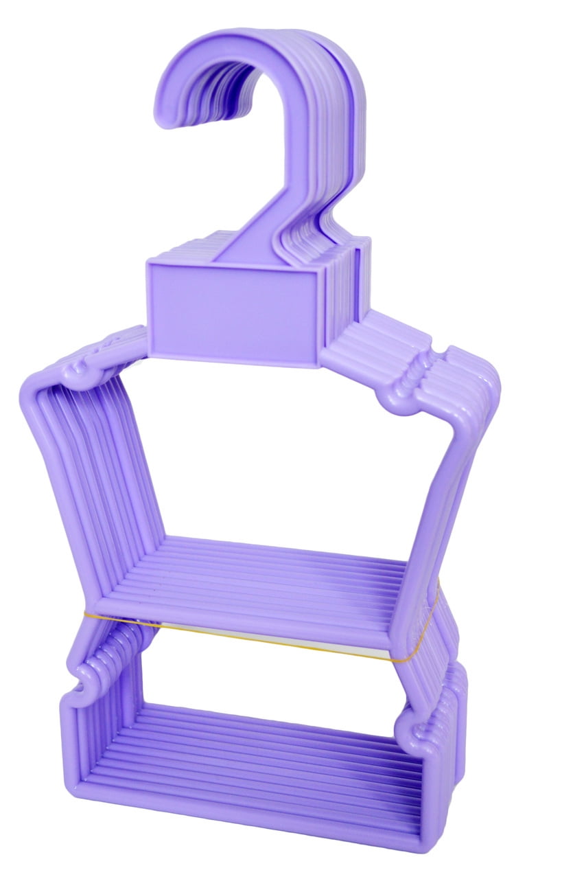 MBD® 7 Pack Purple Display Hangers Fits 18" Girl Doll Clothes Doll